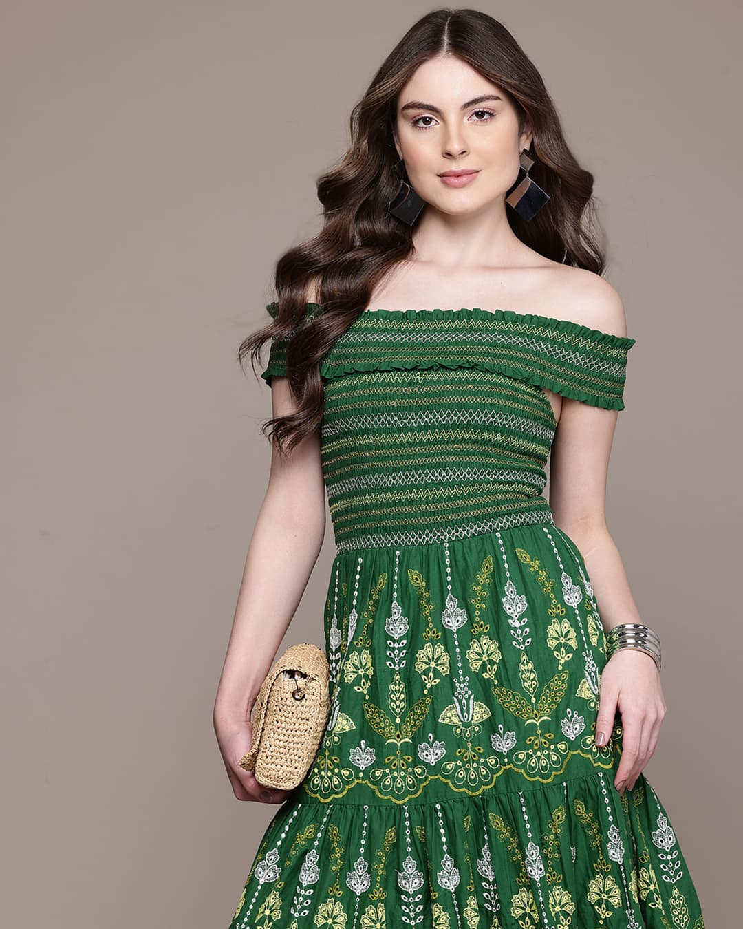 Green Enza Long Dress