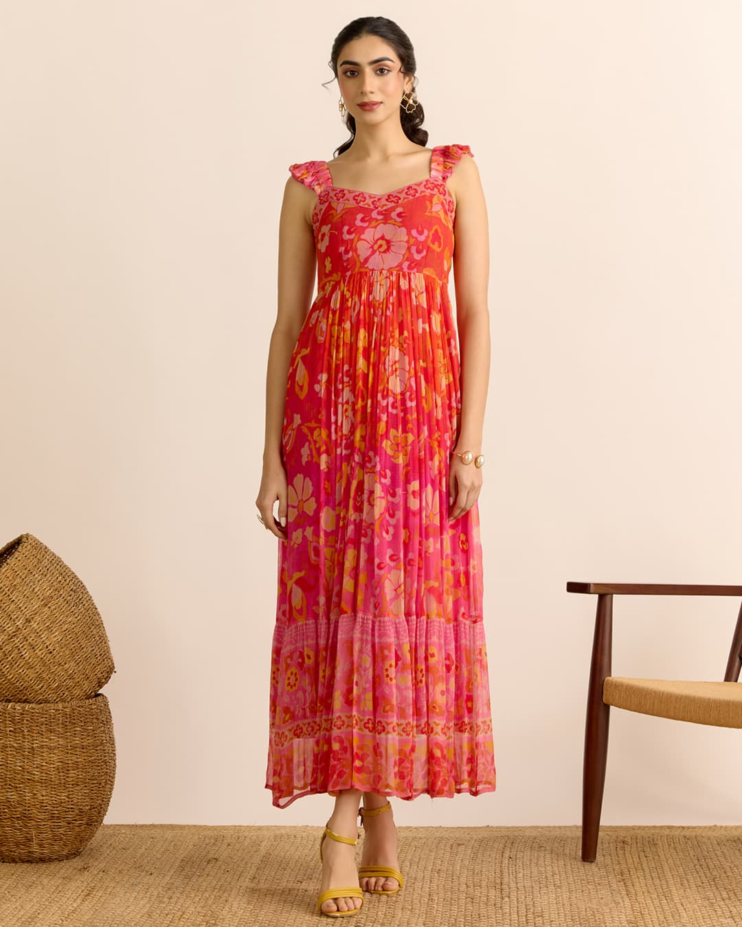 Orange Hannah Long Dress