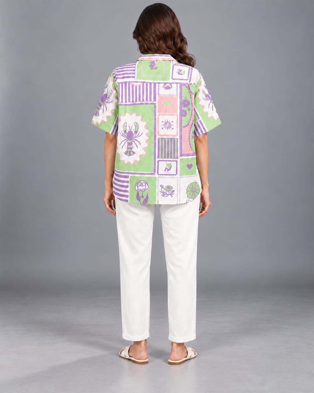 Shirt Lobster Patch Print