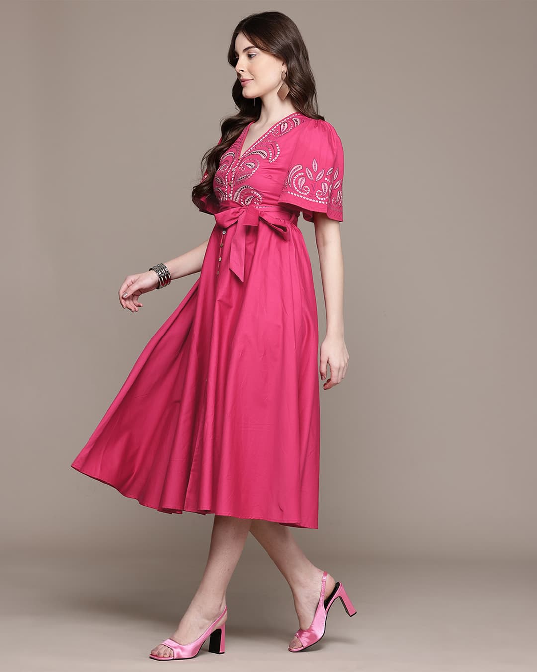 Fuschia Zelda Long Dress
