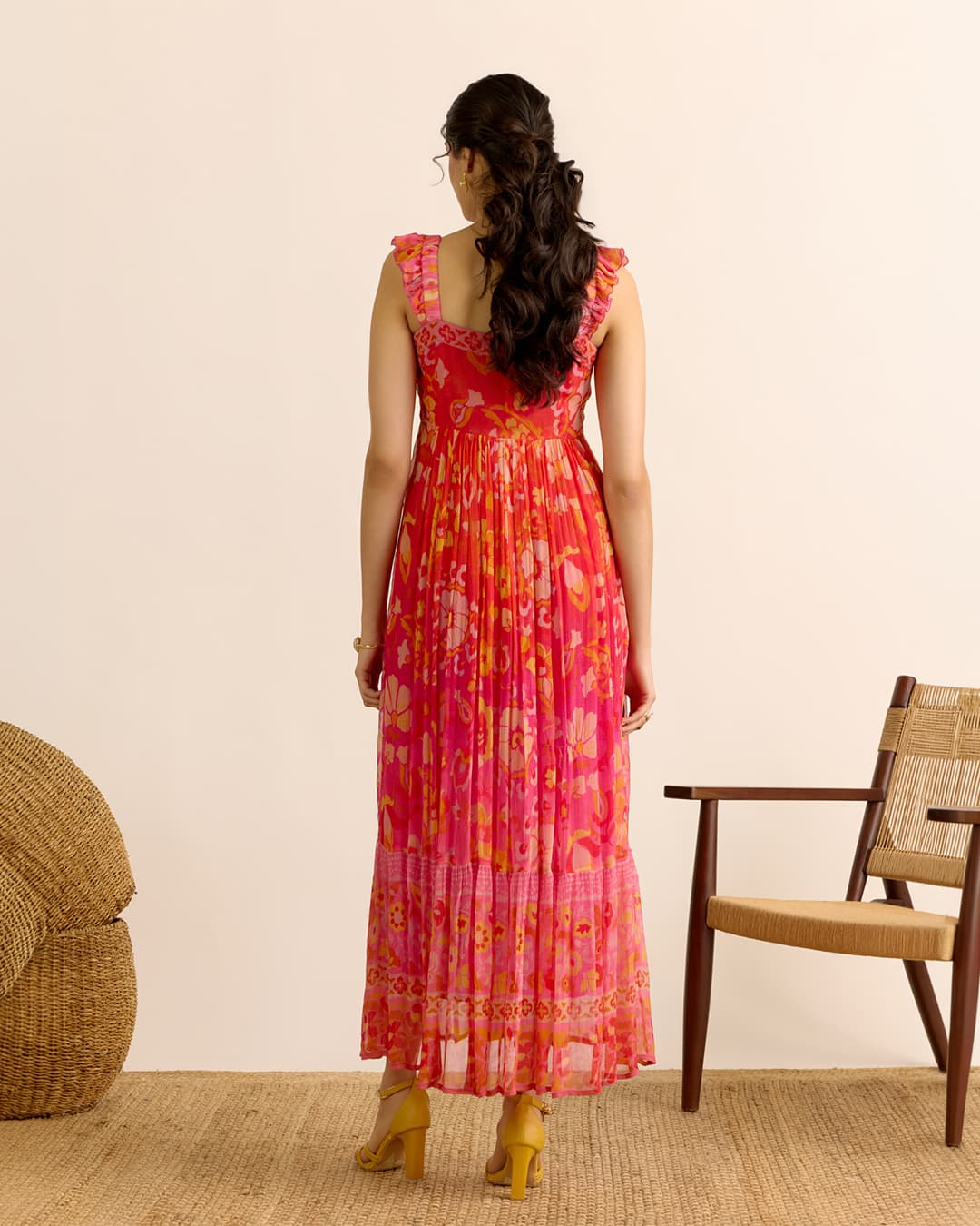 Orange Hannah Long Dress
