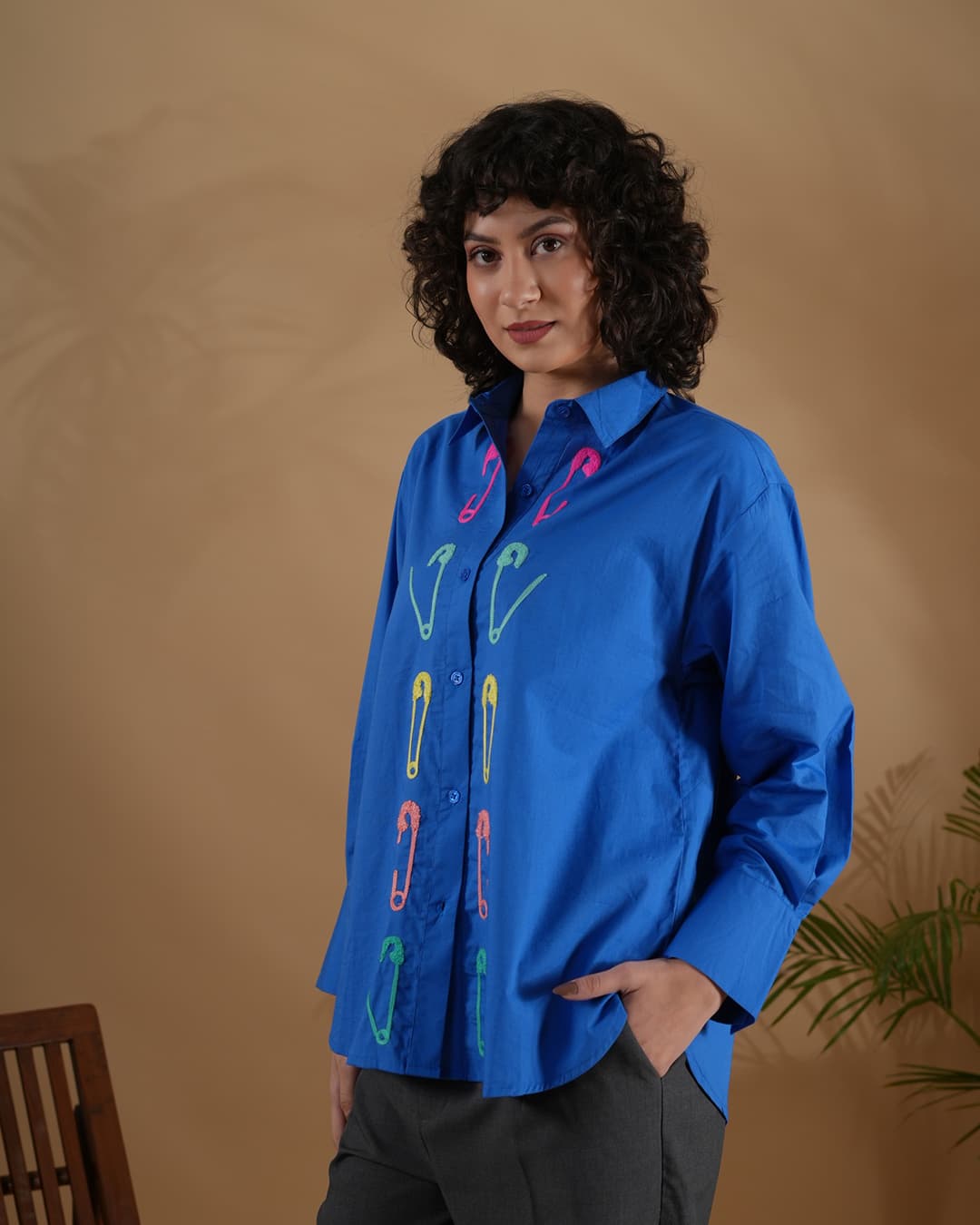 Shirt Safety Pin Blue