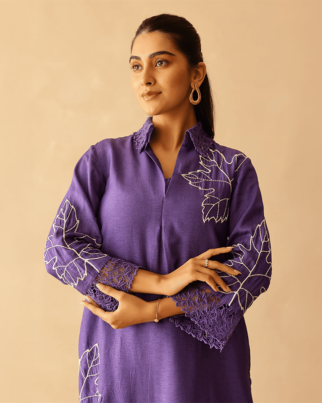 Purple Blossom Tunic set ( Set of 2 )