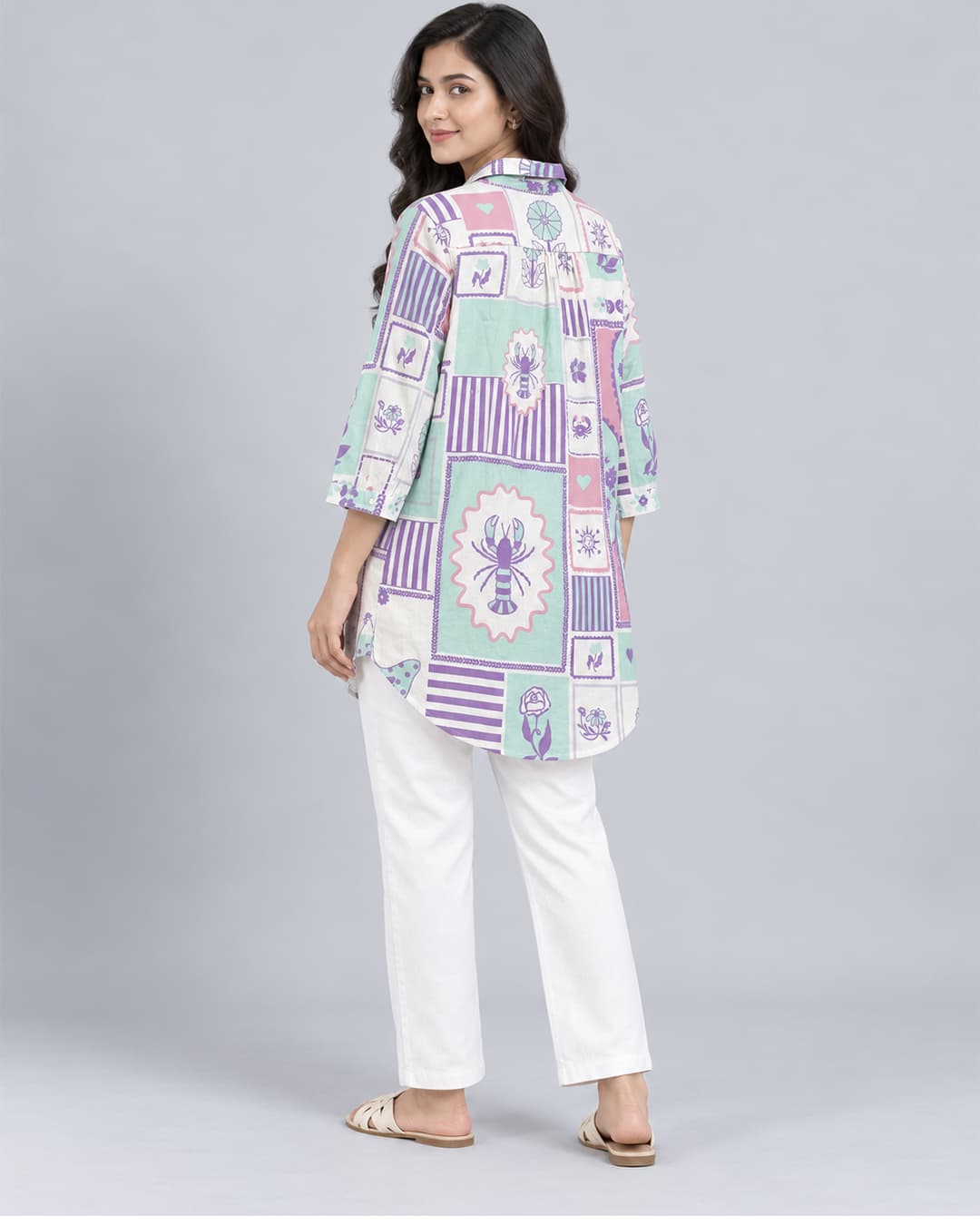 Shirt Lobster Patch Print