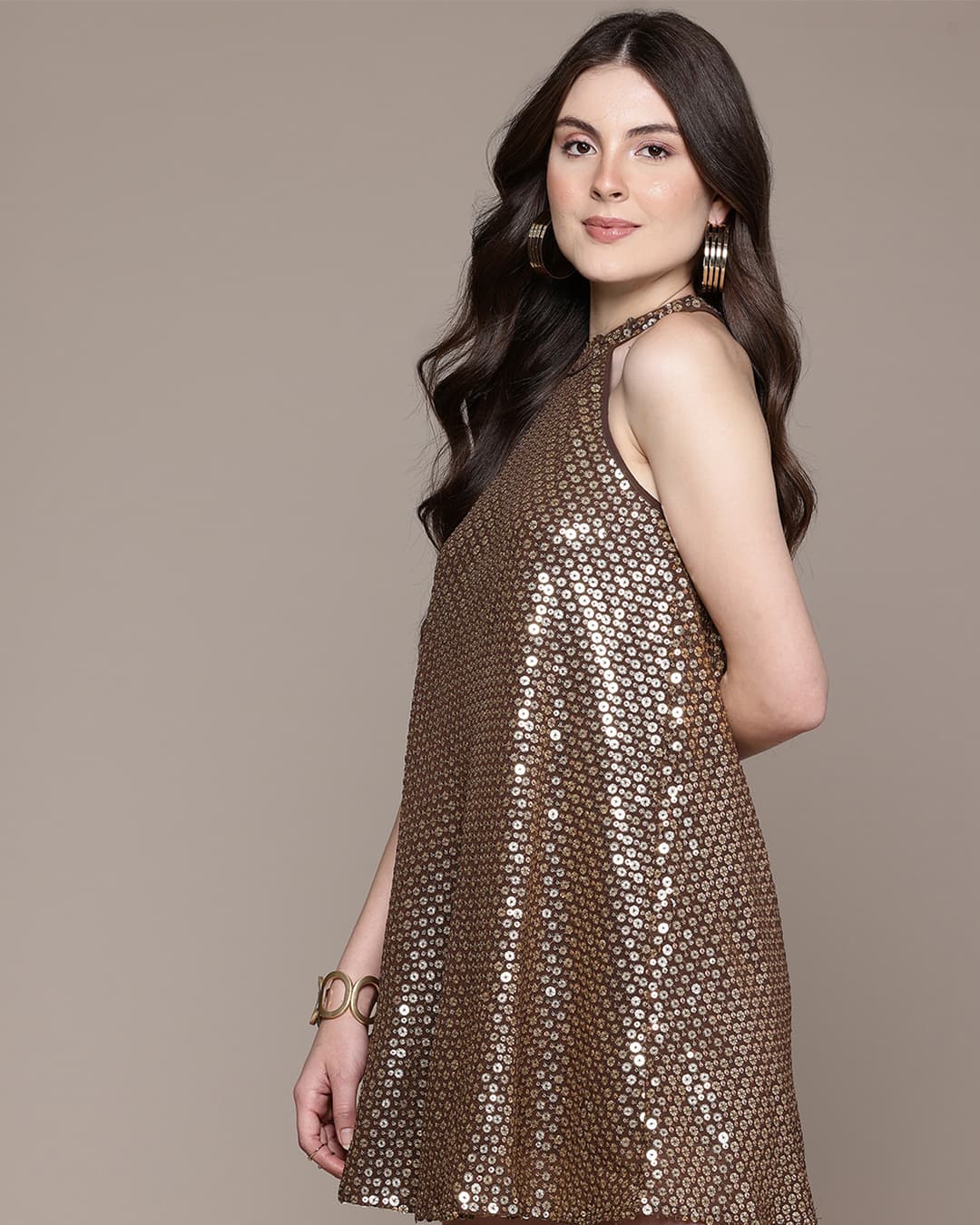 Brown Lunelli Short Dress