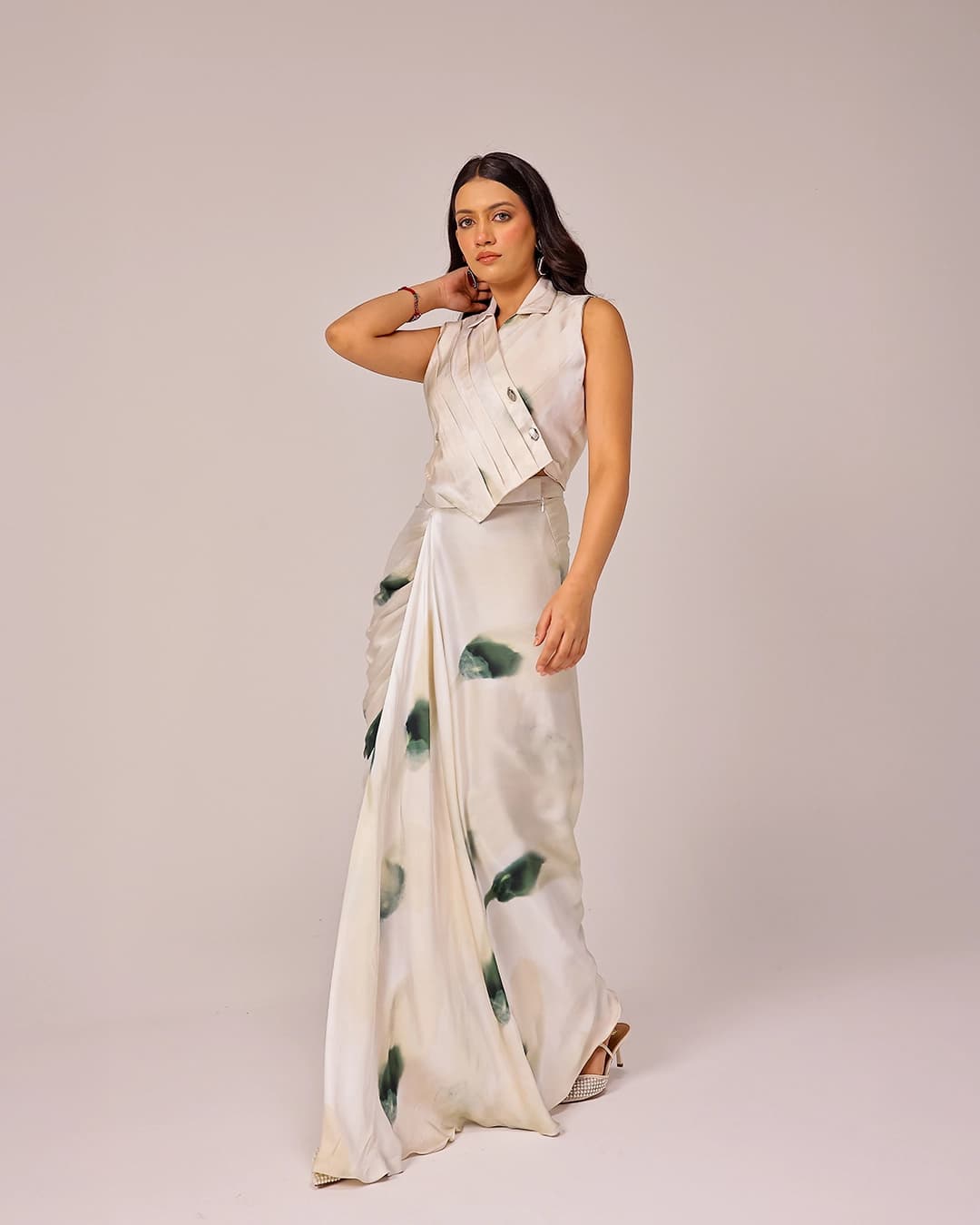 Magnolia Draped Skirt Set