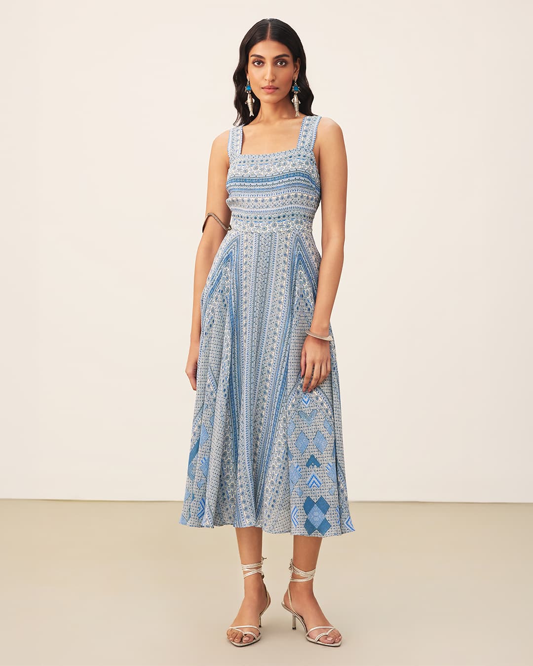 Blue Alifia Long Dress