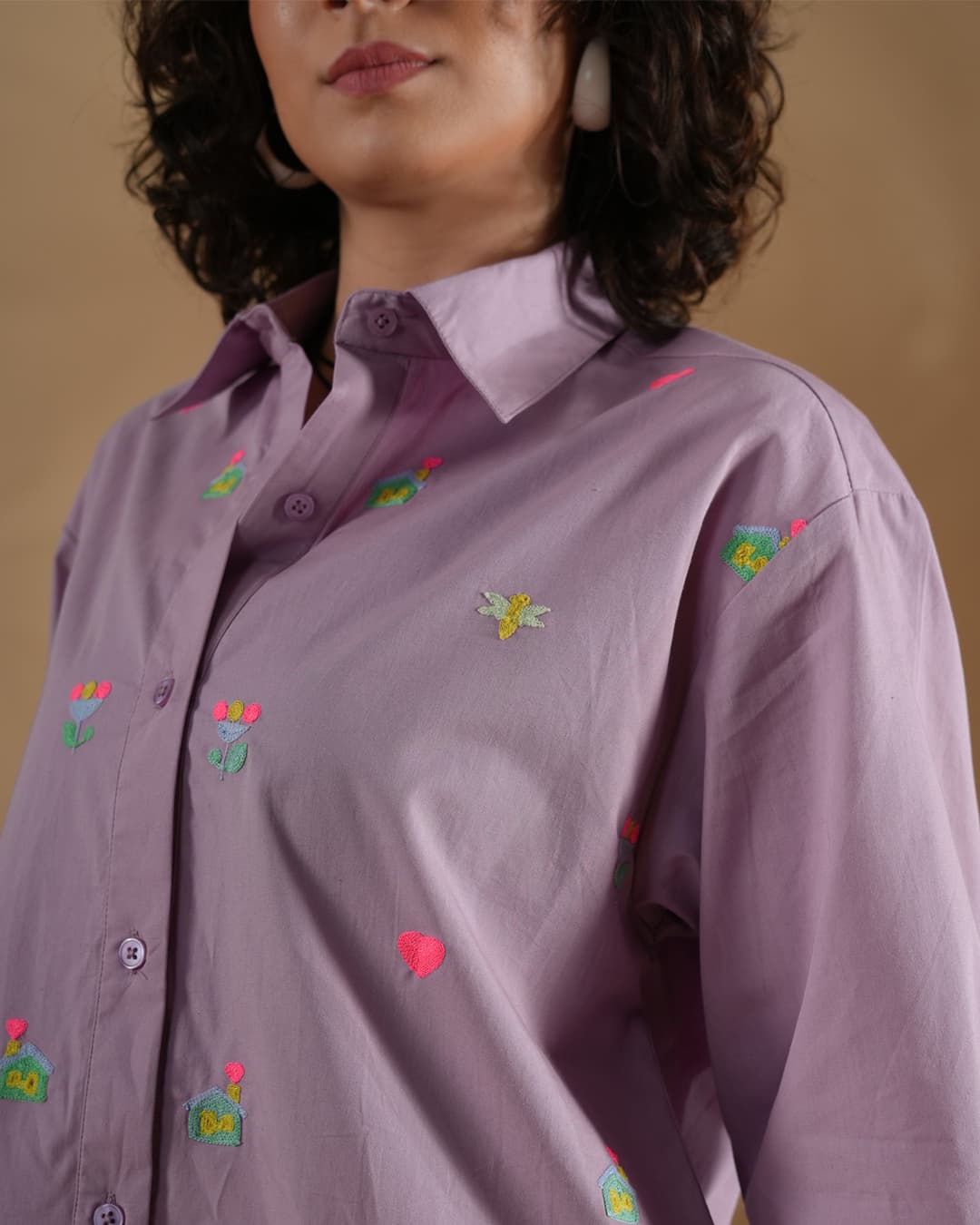 Shirt Abstract Lilac