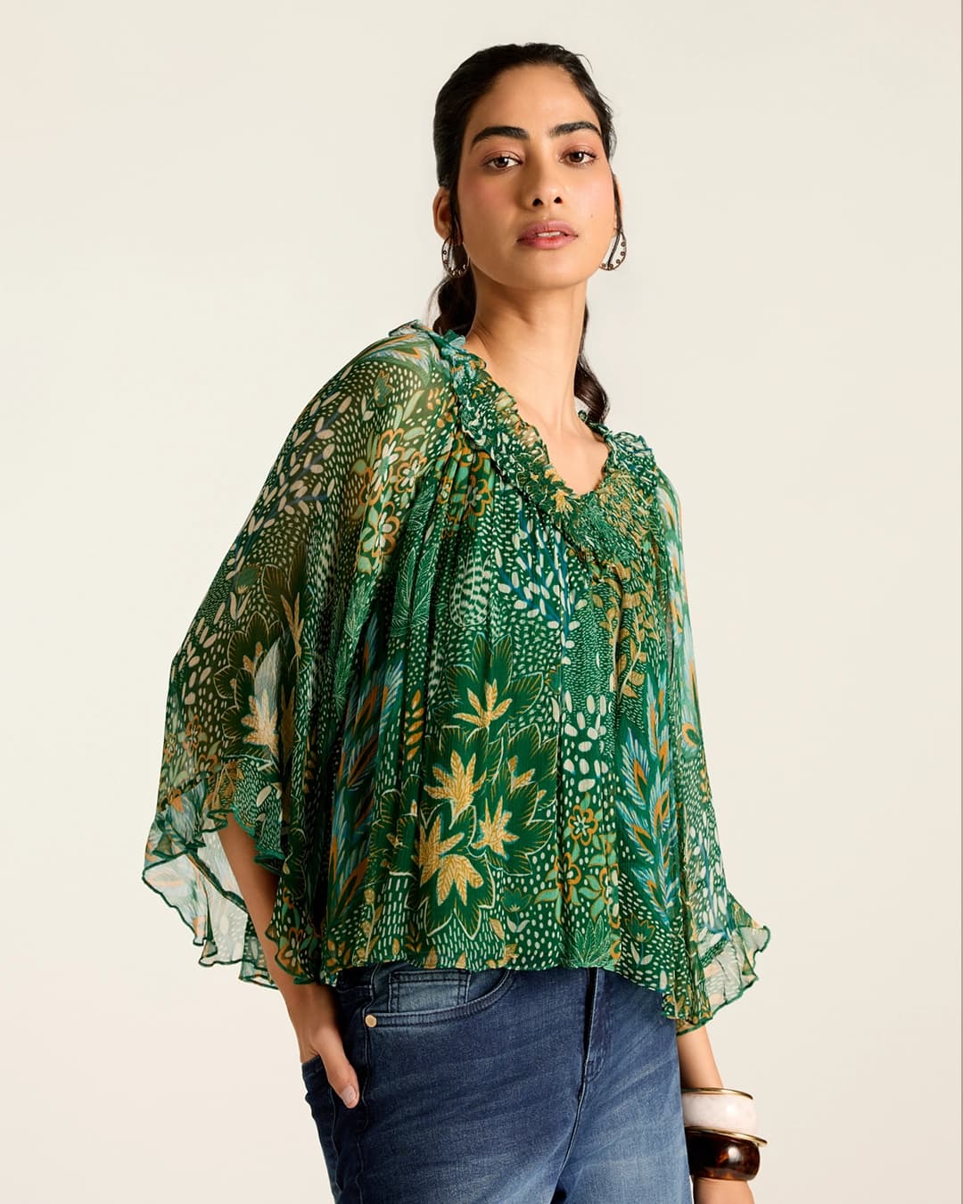 Green Angelique Short Top