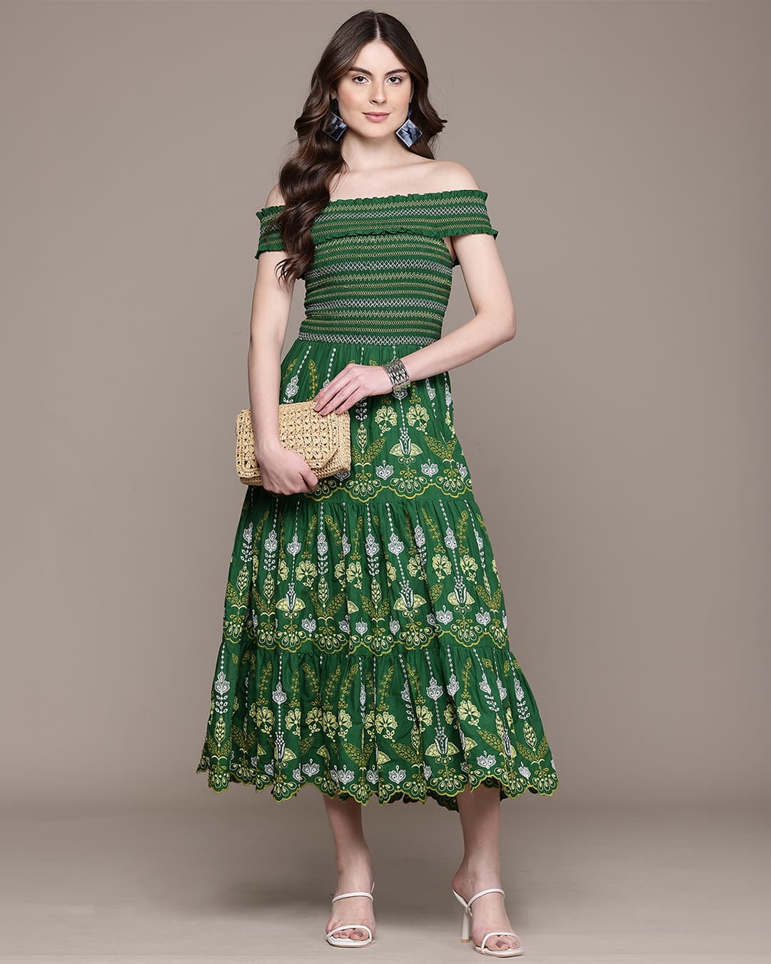 Green Enza Long Dress