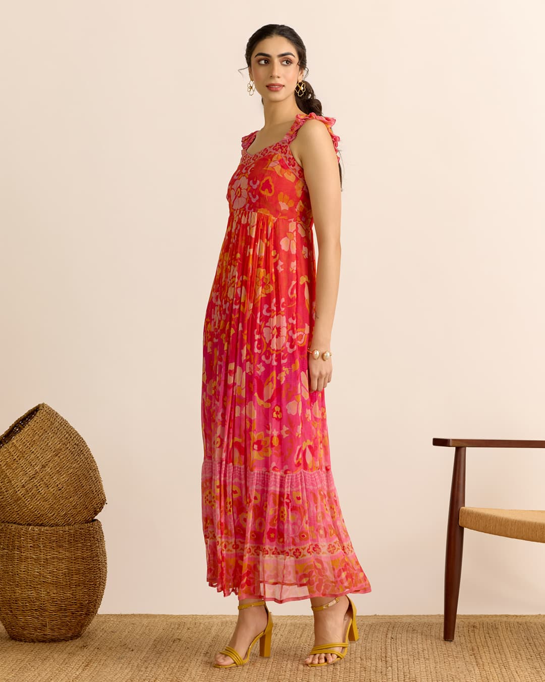 Orange Hannah Long Dress