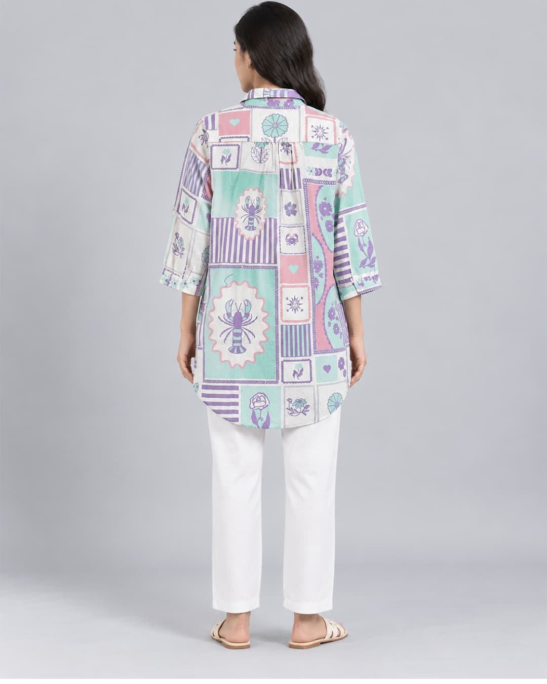 Shirt Lobster Patch Print