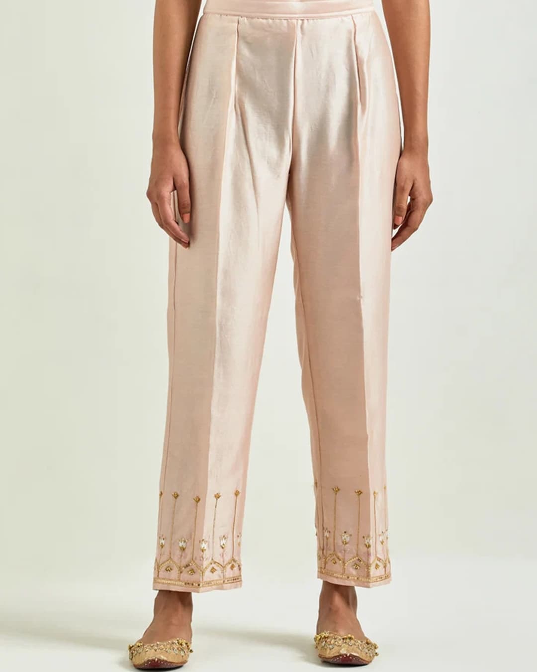 Old Rose hand embroidered kurta set