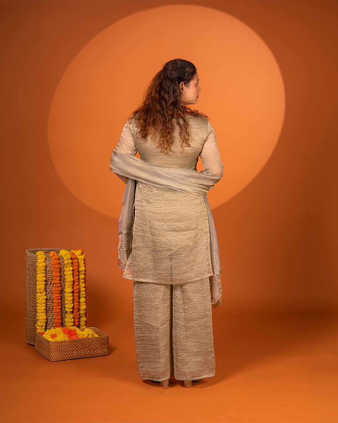Sage Emerald Tissue Palazzo Set