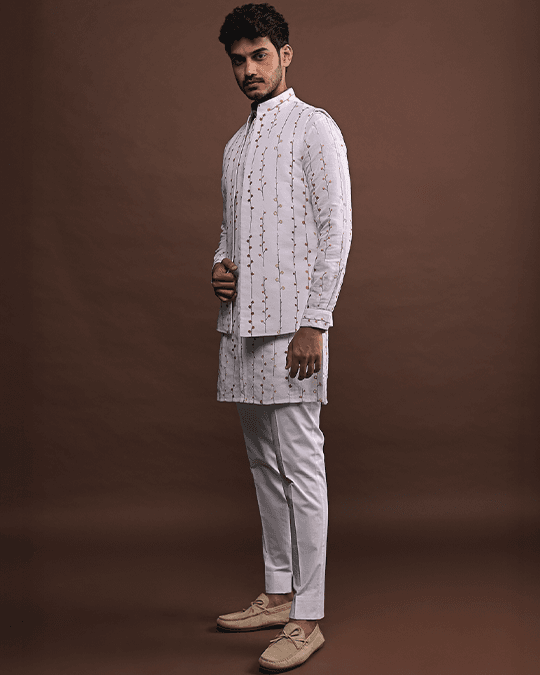 spring bandi with matching kurta pajama set