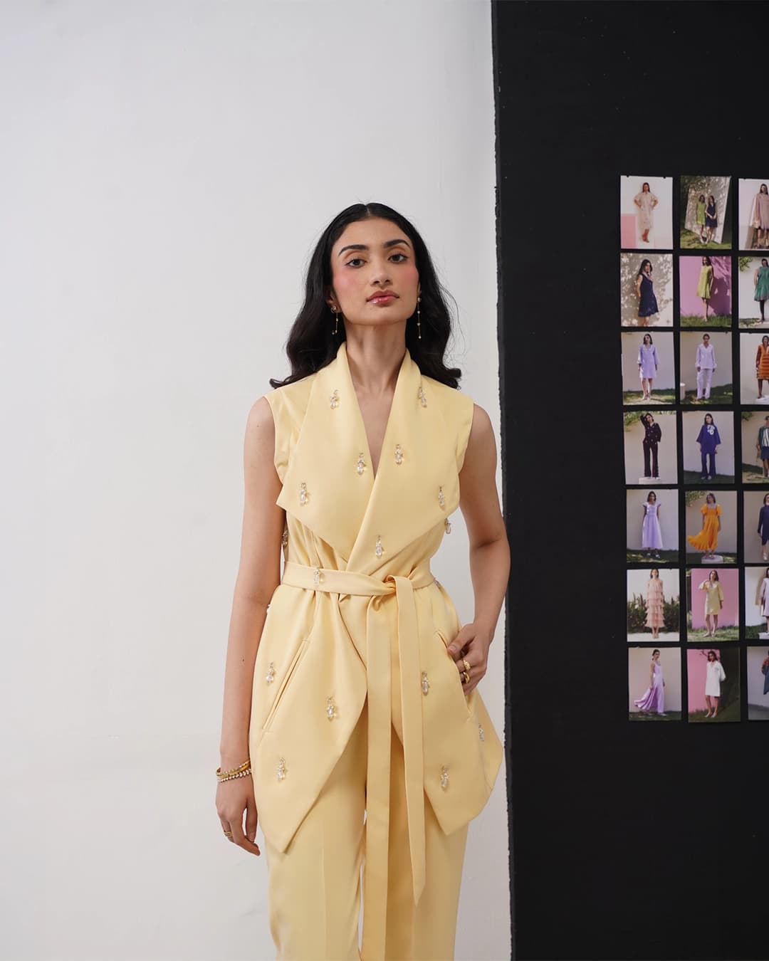 Crystal Drop Co-ord Set (Butter Yellow)