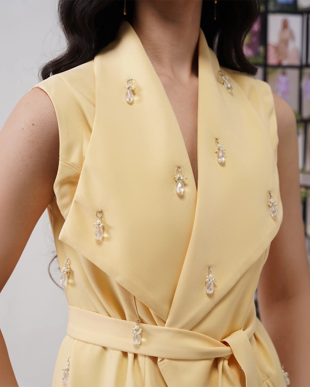 Crystal Drop Co-ord Set (Butter Yellow)