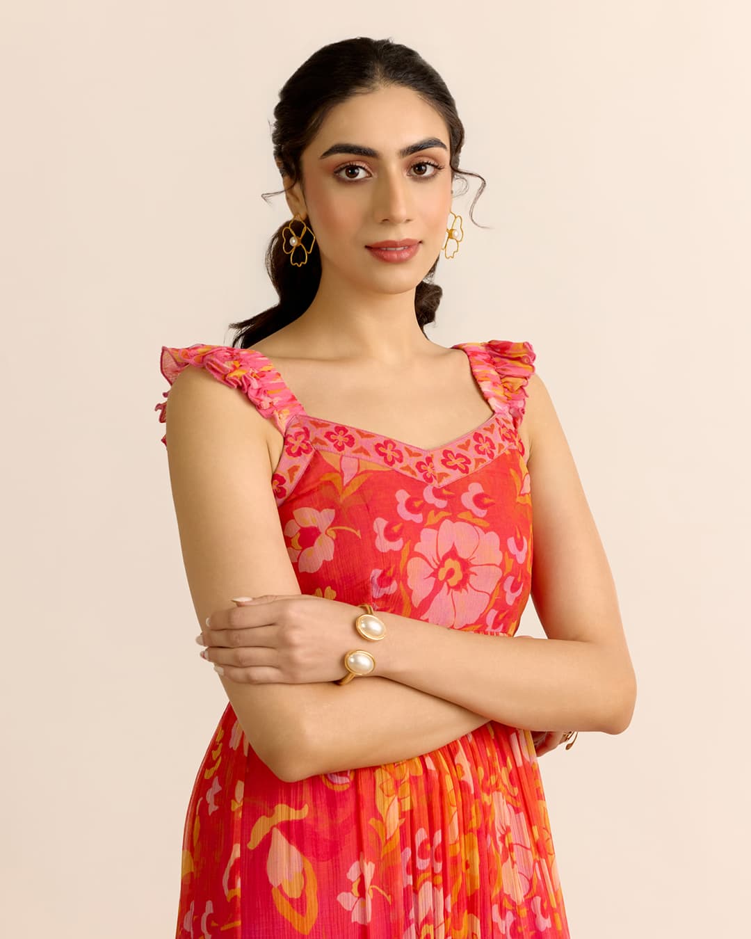 Orange Hannah Long Dress
