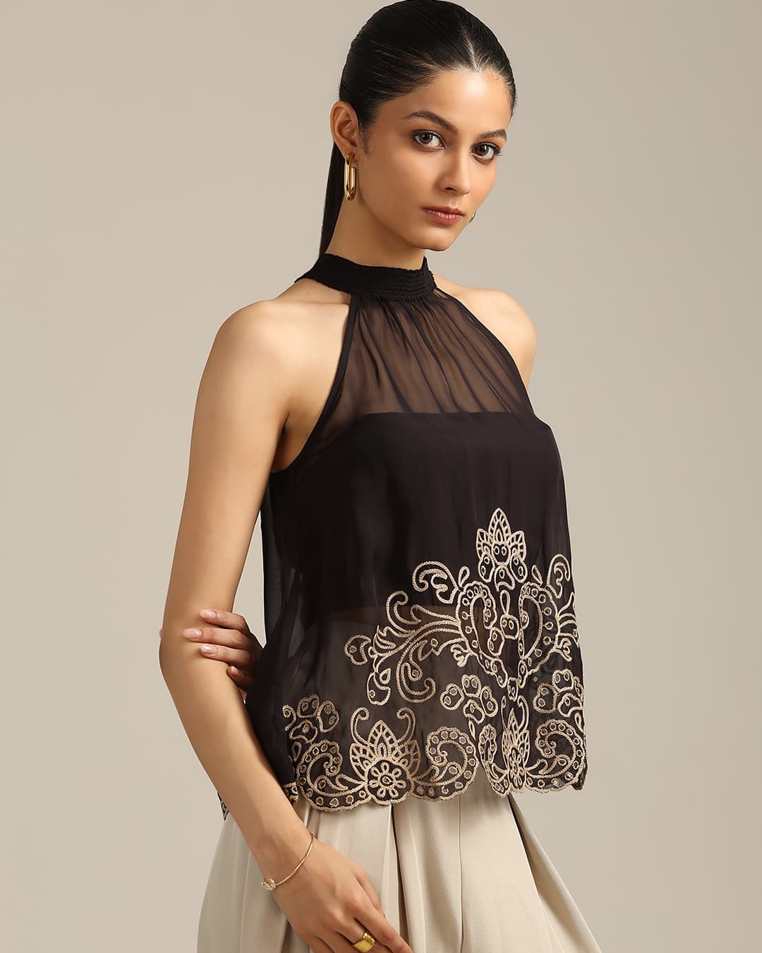 Black Stacey Top