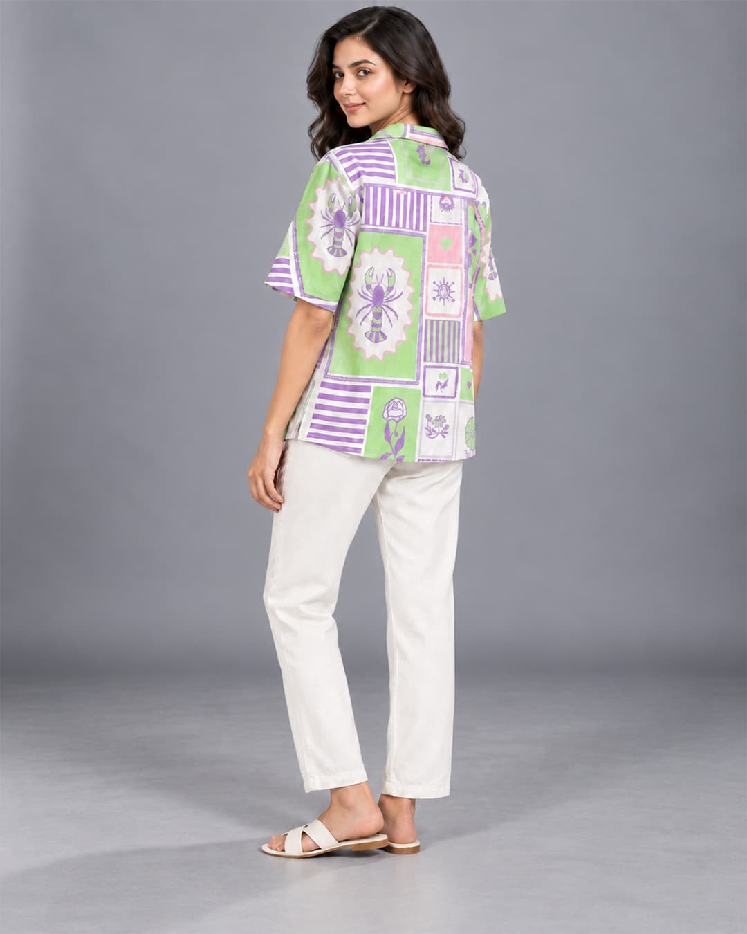 Shirt Lobster Patch Print