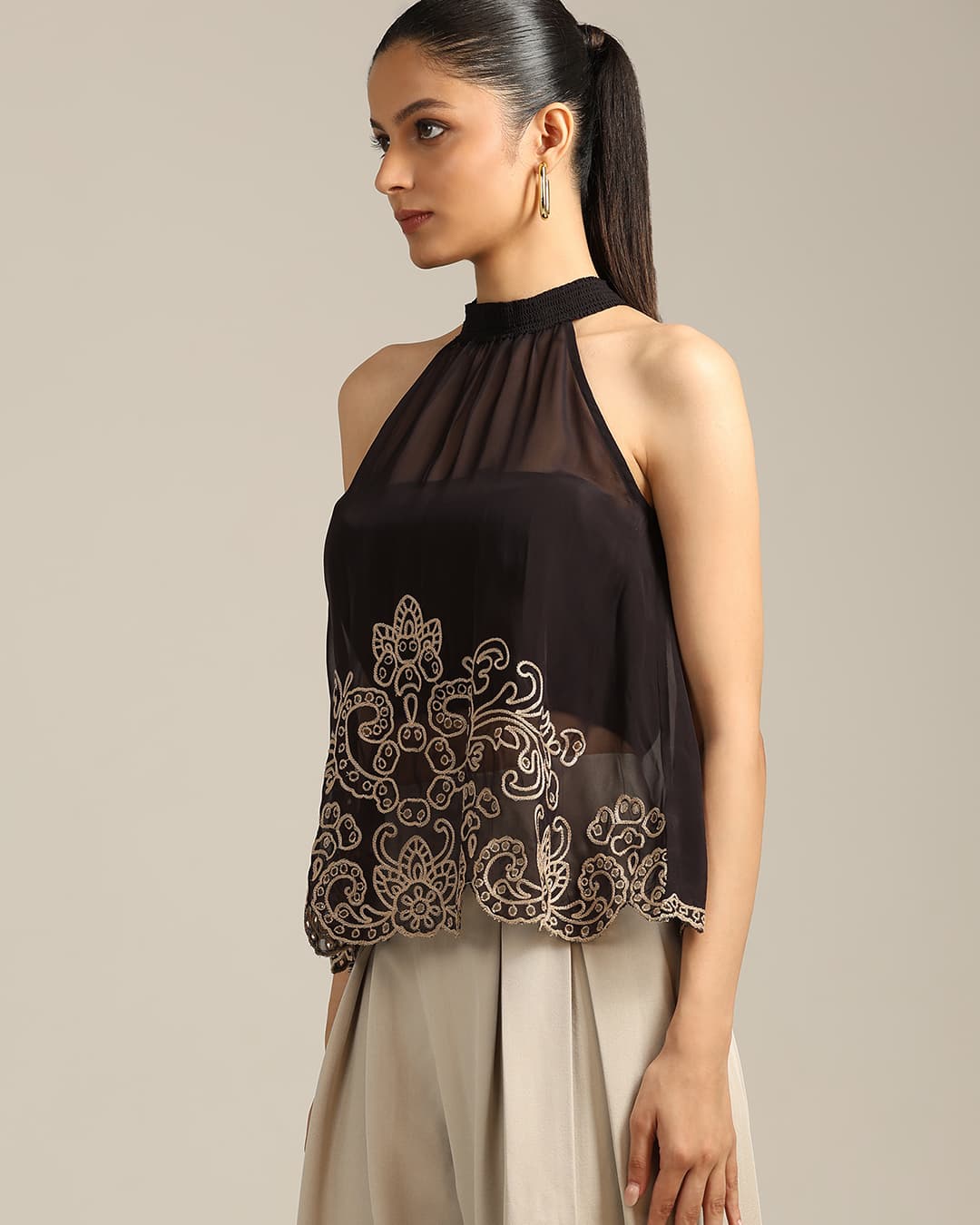 Black Stacey Top