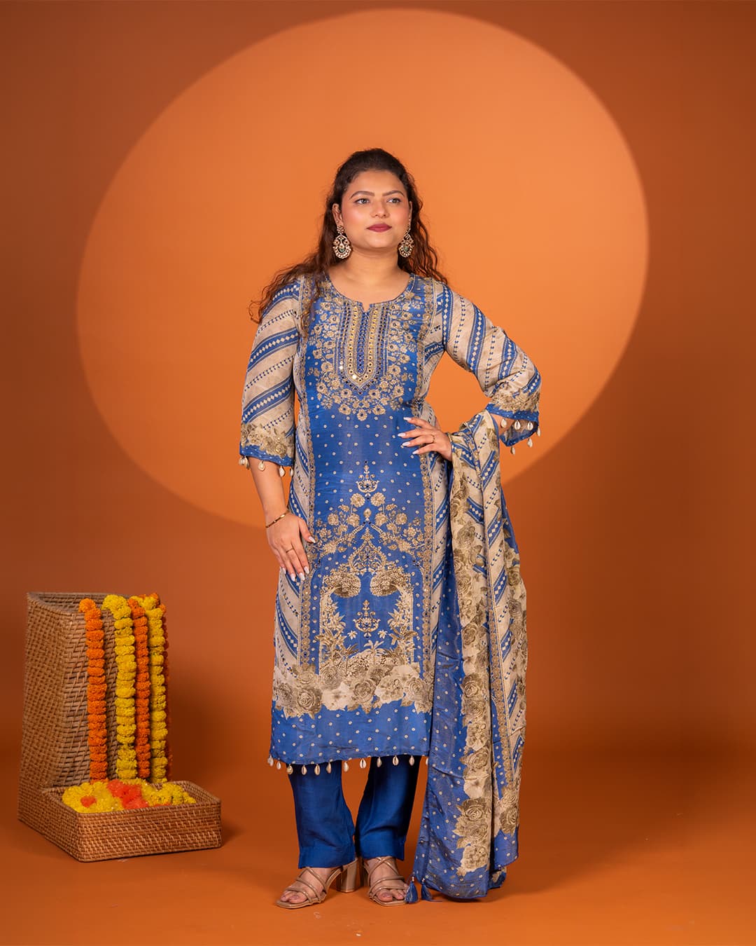 Azure Tissue Draped Set