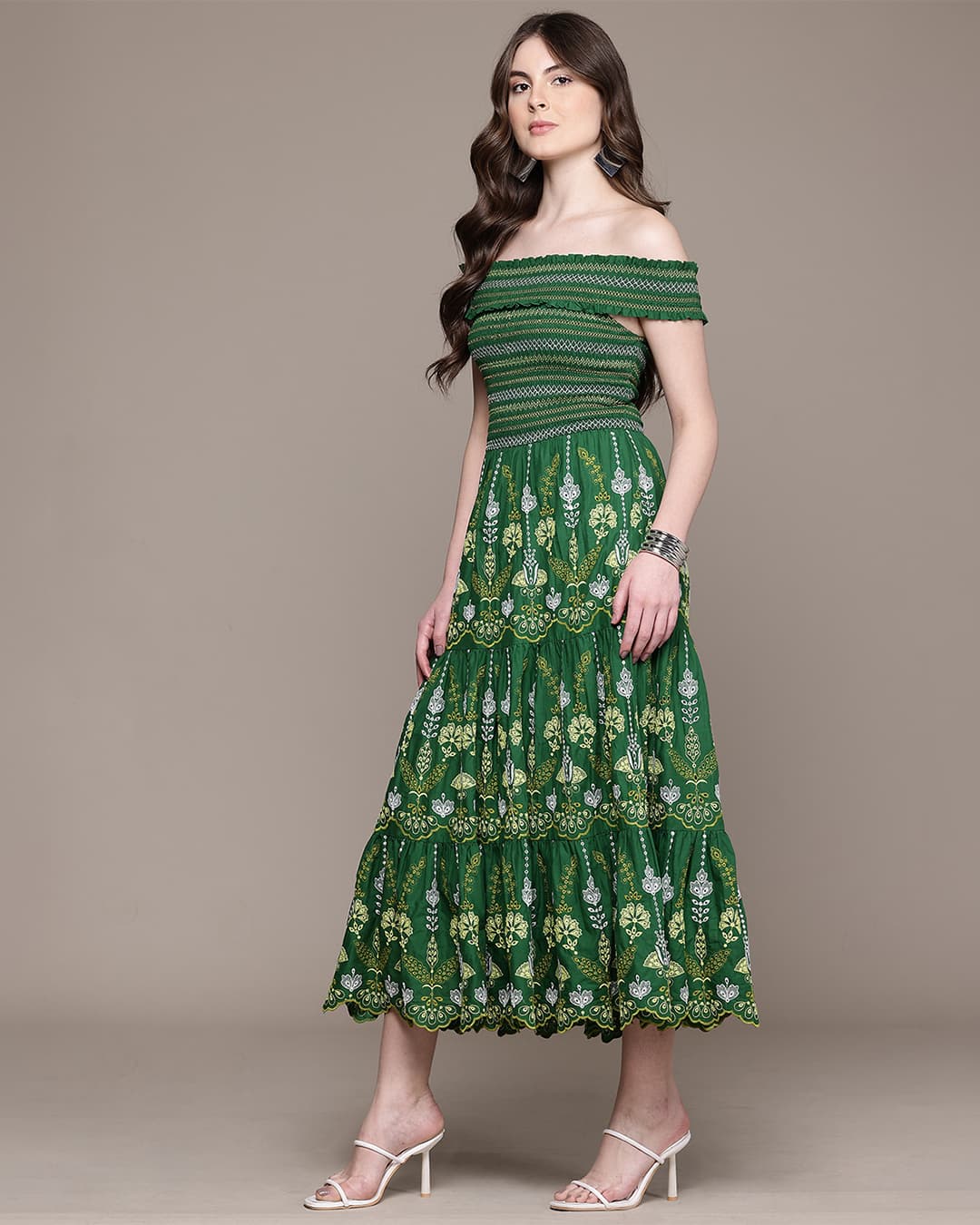 Green Enza Long Dress