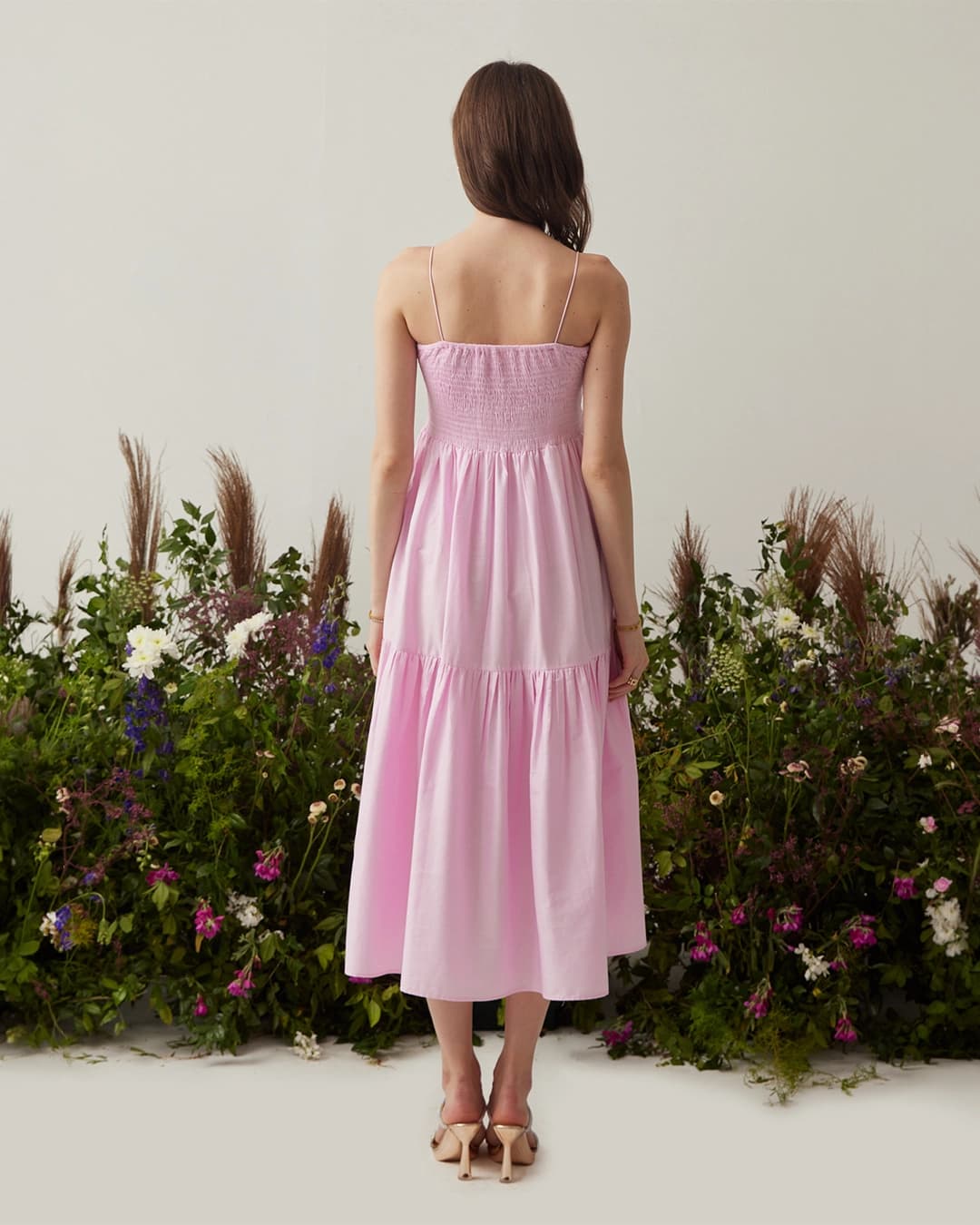 Lea Dress with detachable sleeves (Pink)