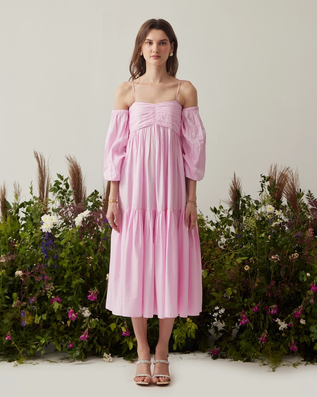 Lea Dress with detachable sleeves (Pink)
