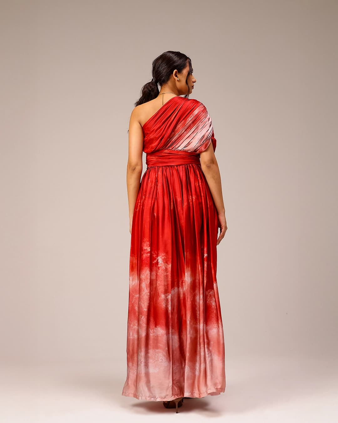 Rosette Draped Dress