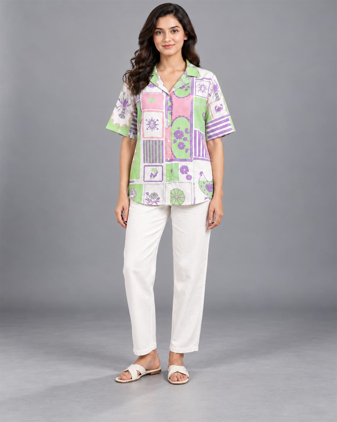 Shirt Lobster Patch Print