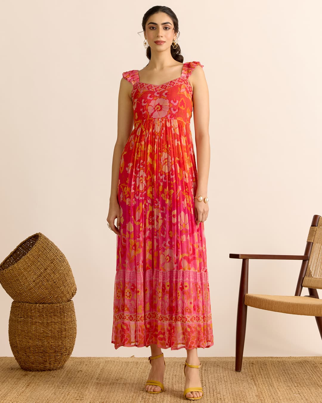 Orange Hannah Long Dress