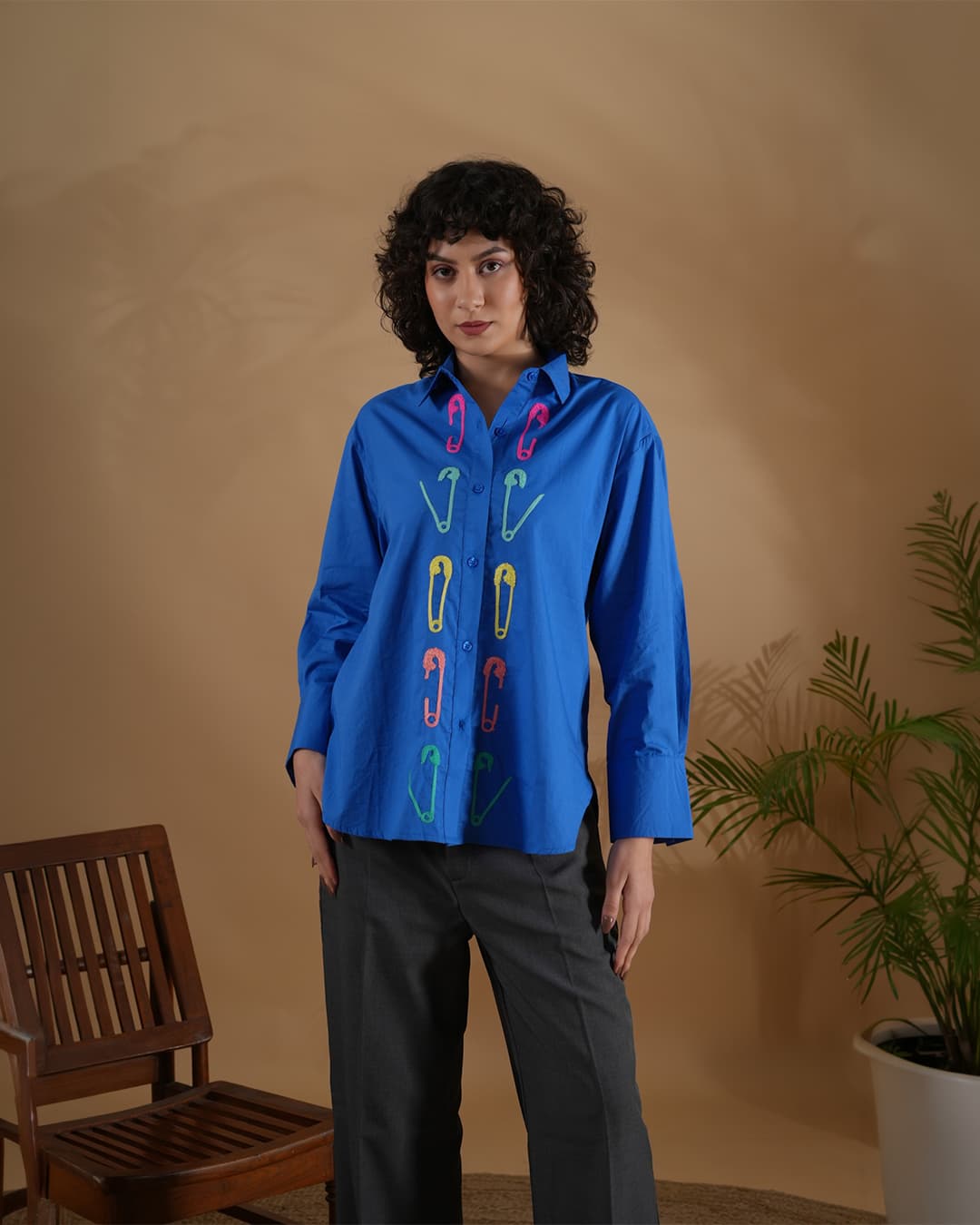 Shirt Safety Pin Blue